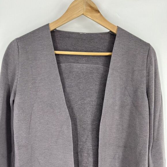 Lululemon Sweater Size 6 Heathered Mystique Purple Gray City Street Cardigan - Picture 2 of 6